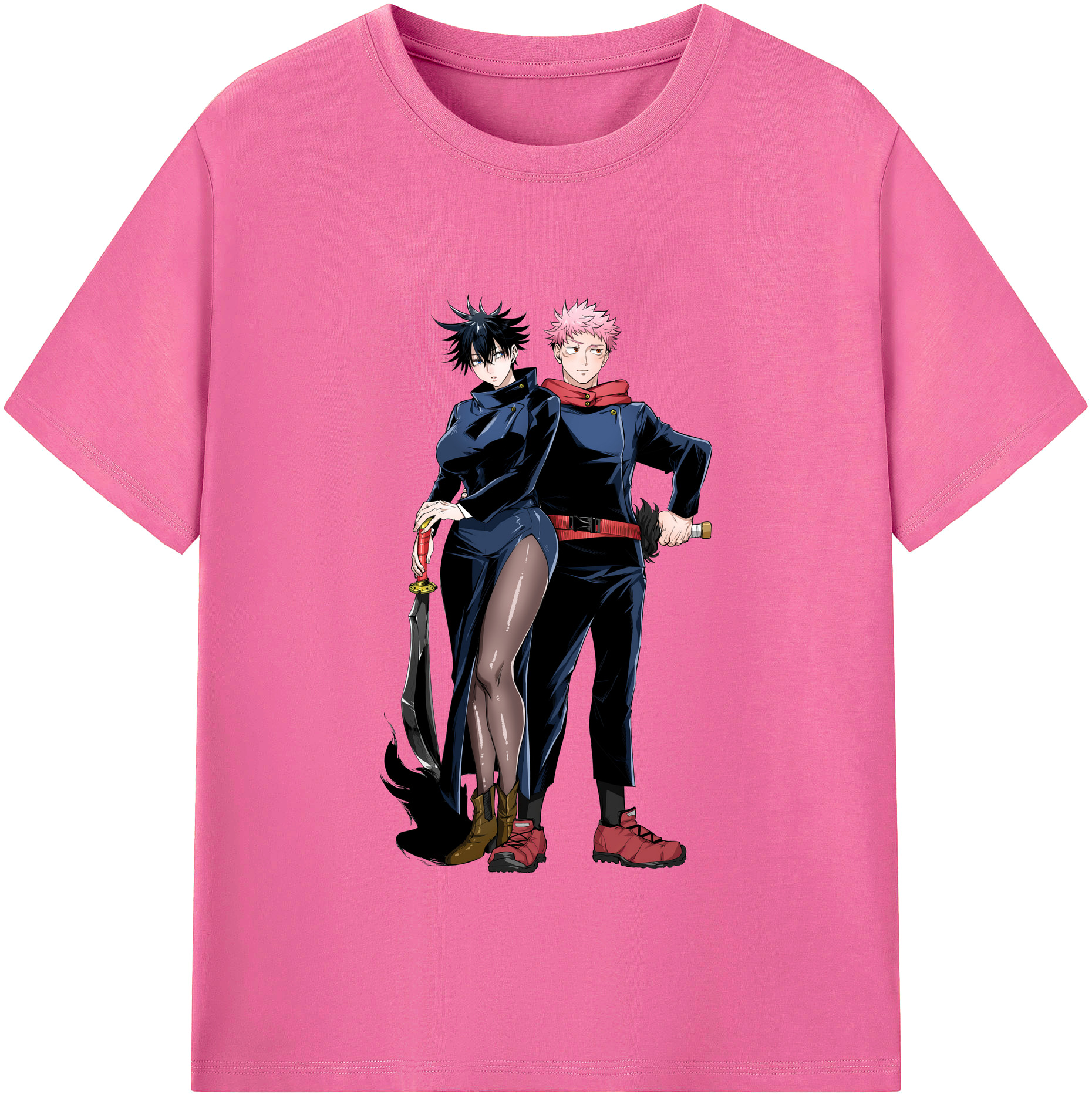 （画像用） 呪術廻戦 Jujutsu Kaisen レディースカジュアルプリントTシャツ（綿100％）
